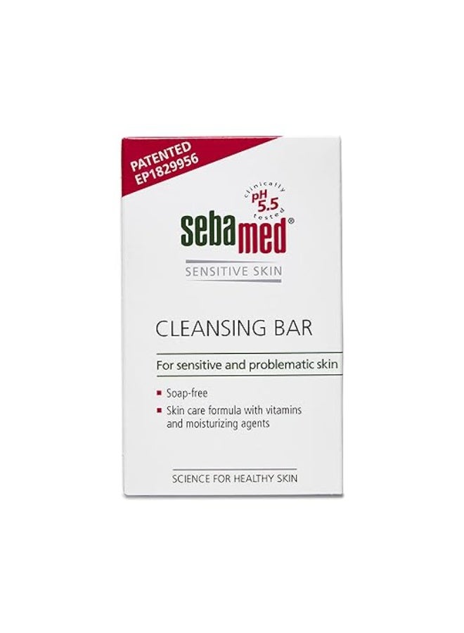 Sebamed Cleansing Bar for sensitive skin 100 gm |pH 5.5| soap free moisturizing bathing bar | vitamins & amino acids l phthalates SLS & parabens free l Clinically proven l Dry skin - Image 1